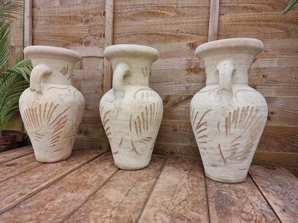 Rustic Mediterranean Greek Style Terracotta Pot Urn Garden Planter Amphora