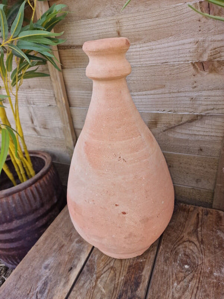 Rustic Hand Made Mediterranean Terracotta Greek Amphora Olive Jar Jug Vase Pot