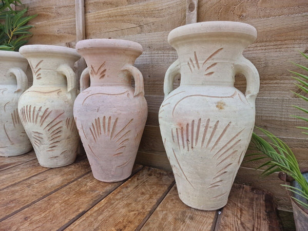 Rustic Mediterranean Greek Style Terracotta Pot Urn Garden Planter Amphora
