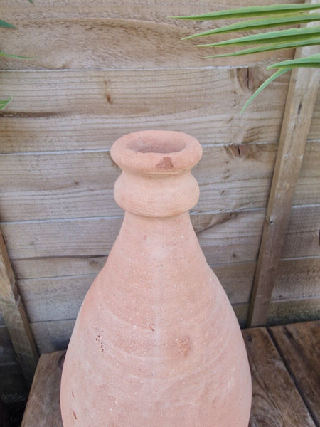 Rustic Hand Made Mediterranean Terracotta Greek Amphora Olive Jar Jug Vase Pot