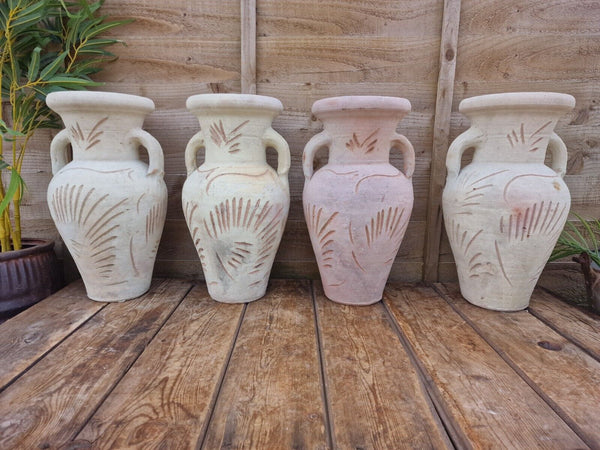 Rustic Mediterranean Greek Style Terracotta Pot Urn Garden Planter Amphora