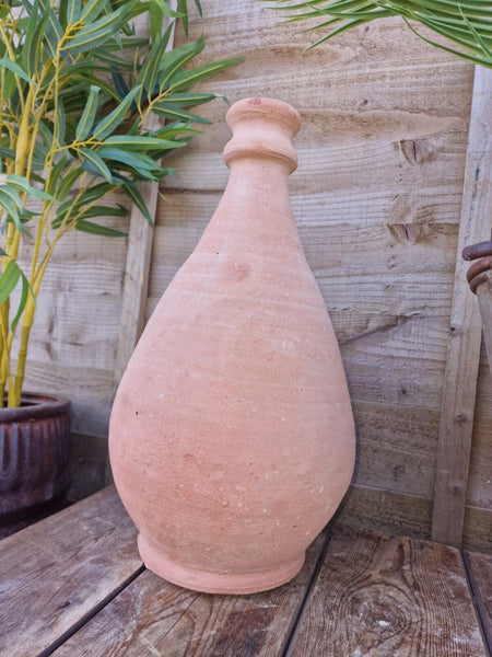 Rustic Hand Made Mediterranean Terracotta Greek Amphora Olive Jar Jug Vase Pot