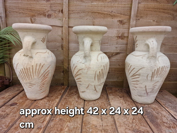 Rustic Mediterranean Greek Style Terracotta Pot Urn Garden Planter Amphora