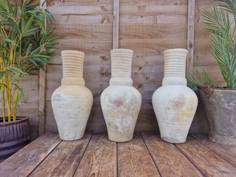 Rustic Hand Made Mediterranean Terracotta Greek Amphora Olive Jar Jug Vase Pot
