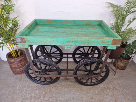 Vintage Indian Reclaimed Market Cart Garden Florist Retail Wedding Display Stand