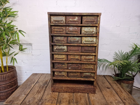 Vintage Industrial Metal Engineers Workshop Drawers