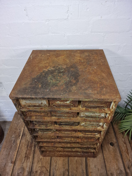 Vintage Industrial Metal Engineers Workshop Drawers
