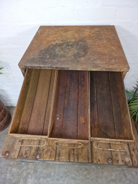 Vintage Industrial Metal Engineers Workshop Drawers