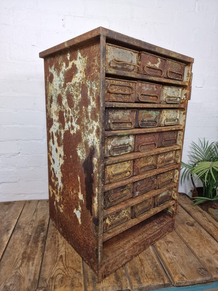 Vintage Industrial Metal Engineers Workshop Drawers