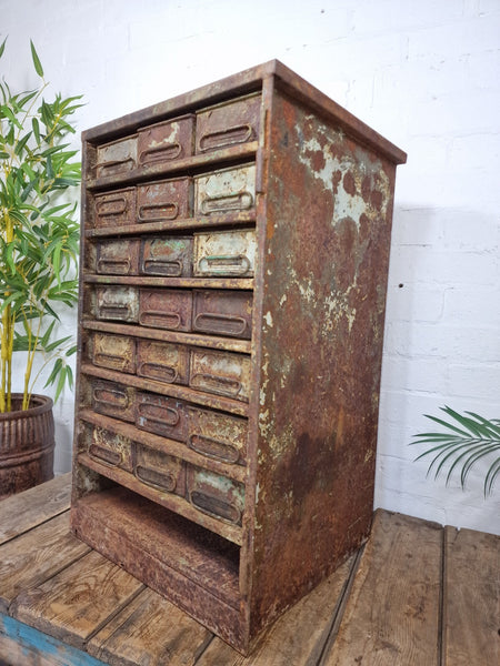 Vintage Industrial Metal Engineers Workshop Drawers
