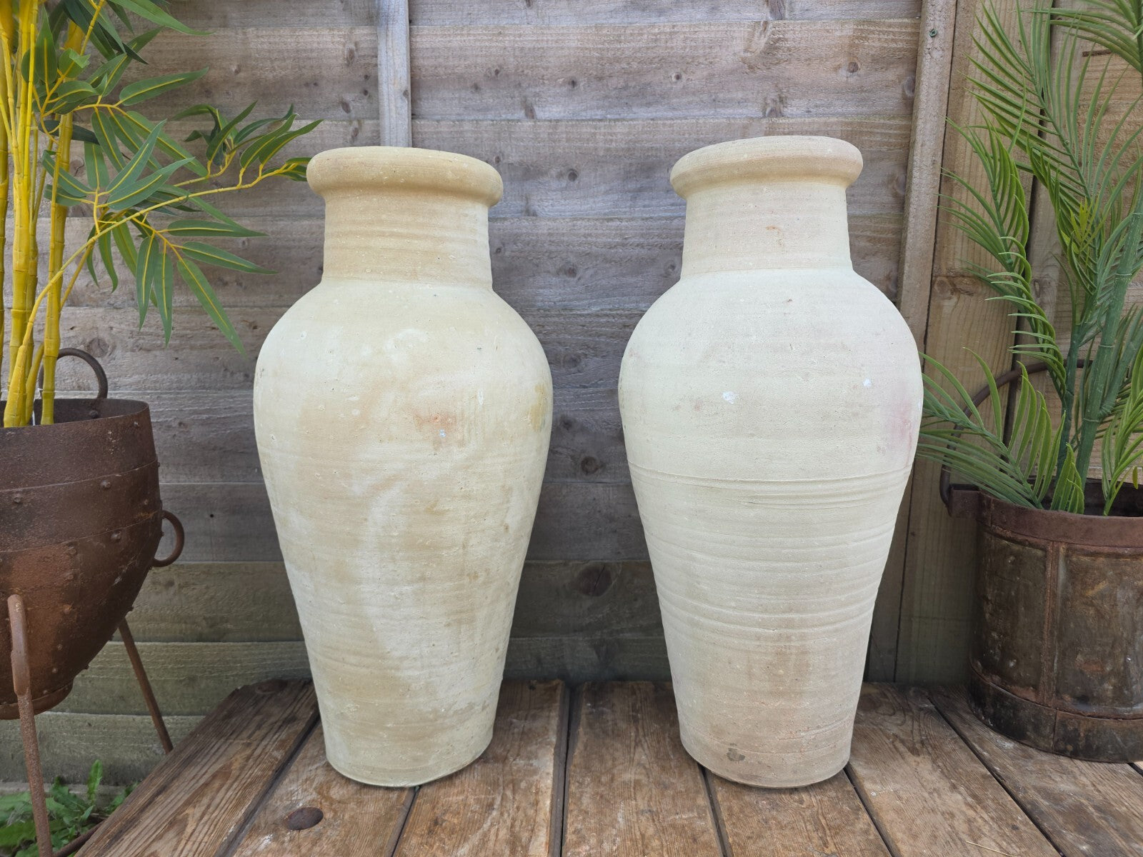 Rustic Mediterranean Terracotta Pot Roman Greek Urn Garden Planter Amphora