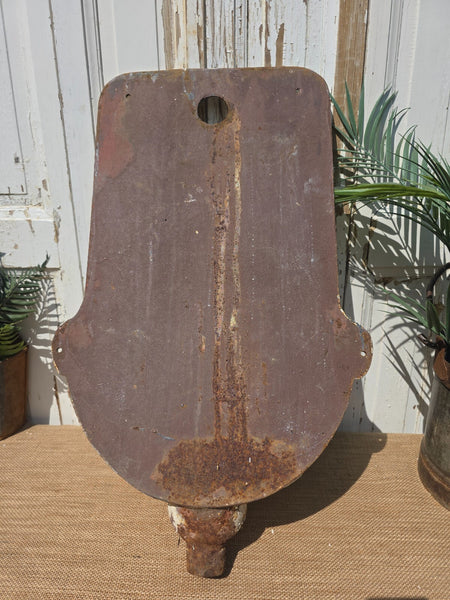 Vintage European French Cast Iron Enamel Garden Drinking Fountain Wall Sink Planter