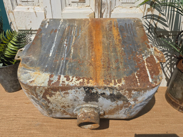 Vintage European French Cast Iron Enamel Garden Drinking Fountain Wall Sink Planter