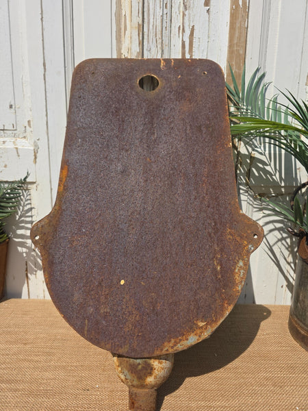 Vintage European French Cast Iron Enamel Garden Drinking Fountain Wall Sink Planter