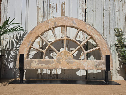 Antique Architectural Carved Stone Panel Jhali Window Fanlight Home Garden Decor