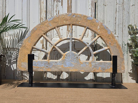 Antique Architectural Carved Stone Panel Jhali Window Fanlight Home Garden Decor