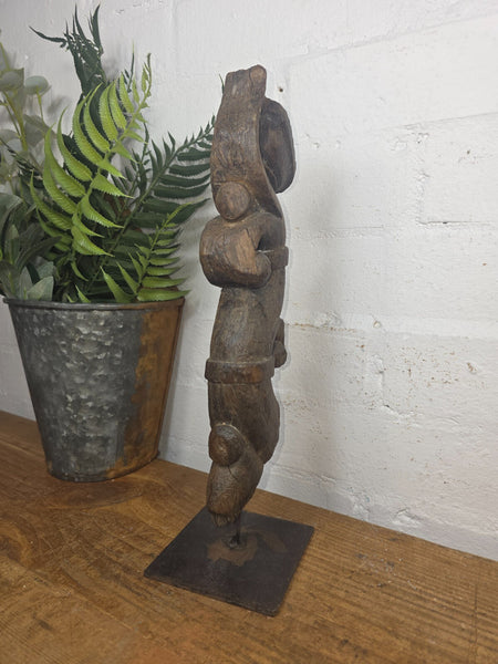 Antique 19th Century Indian Architectural Wooden Temple Carving Corbel