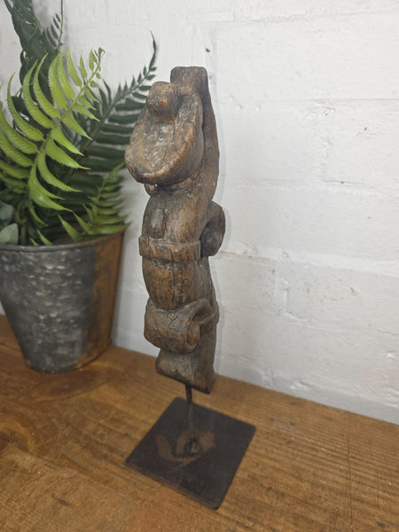 Antique 19th Century Indian Architectural Wooden Temple Carving Corbel