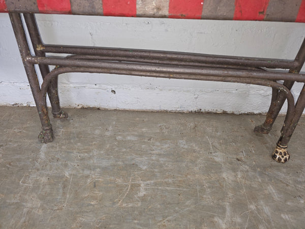 Vintage French Metal Folding Bistro Cafe Garden Patio Wine Table