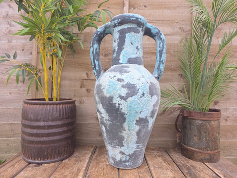 Rustic Mediterranean Terracotta Pot Roman Greek Urn Garden Planter Amphora