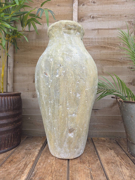 Antique Atlantis Style Rustic Terracotta Pot Roman Greek Urn Garden Planter