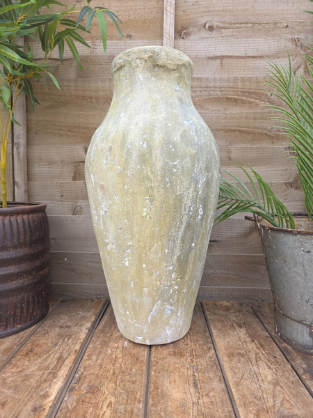 Antique Atlantis Style Rustic Terracotta Pot Roman Greek Urn Garden Planter
