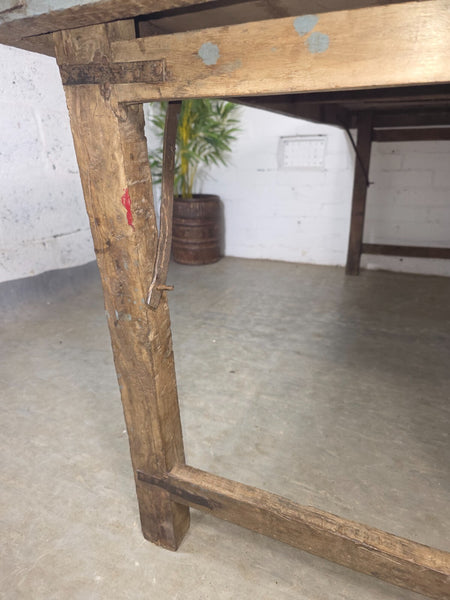 Large Vintage Rustic Indian Solid Wooden Folding Trestle Table Wedding Events