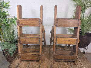 Vintage Indian Brick Mould Floor Standing Kitchen Display Shelves Spice Rack