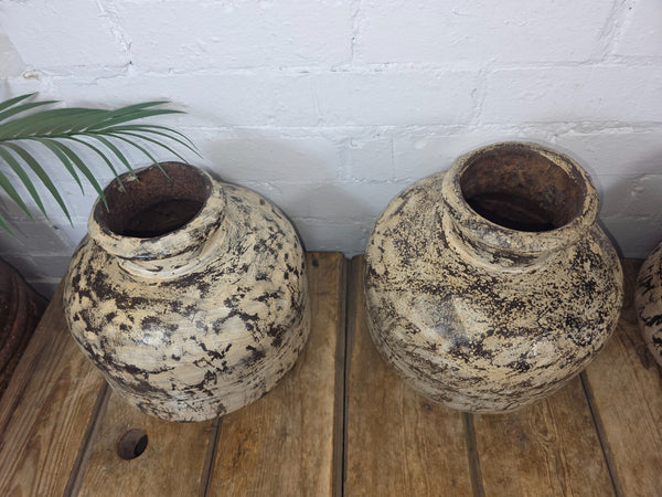 Vintage Rustic Authentic Indian Heavy Duty Iron Metal Water Pot Vase Lota