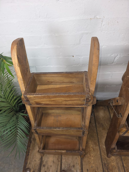 Vintage Indian Brick Mould Floor Standing Kitchen Display Shelves Spice Rack