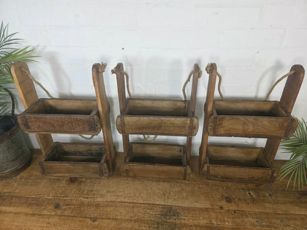 Vintage Indian Brick Mould Wall Hanging Kitchen Display Shelves Spice Rack