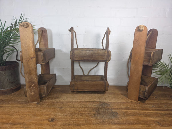 Vintage Indian Brick Mould Wall Hanging Kitchen Display Shelves Spice Rack