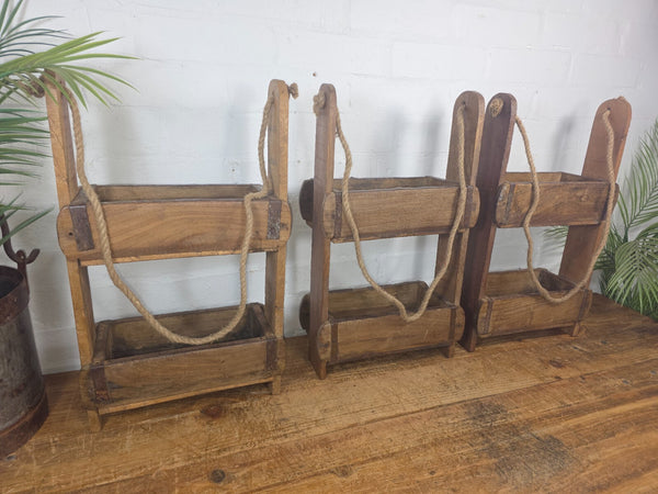 Vintage Indian Brick Mould Wall Hanging Kitchen Display Shelves Spice Rack