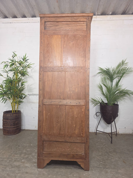Vintage Indian Glazed Colonial Wooden Kitchen Bathroom Drinks Display Cabinet