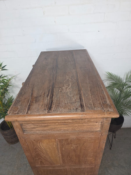 Vintage Indian Glazed Colonial Wooden Kitchen Bathroom Drinks Display Cabinet