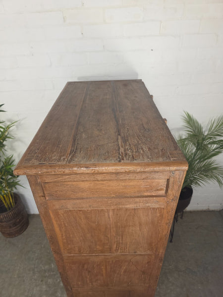 Vintage Indian Glazed Colonial Wooden Kitchen Bathroom Drinks Display Cabinet