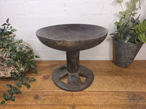 Vintage Hand Made Wabi Sabi Indian Tribal Nagaland Nage Dish Plate Fruit Bowl