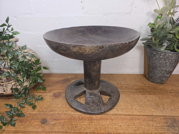 Vintage Hand Made Wabi Sabi Indian Tribal Nagaland Nage Dish Plate Fruit Bowl