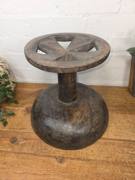 Vintage Hand Made Wabi Sabi Indian Tribal Nagaland Nage Dish Plate Fruit Bowl