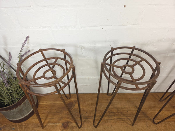 Rustic Reclaimed Heavy Duty Metal Plant Pot Holder Stand