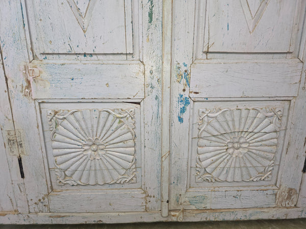 Vintage Reclaimed Indian Solid Wooden Kitchen Cabinet Cupboard Armoire Wardrobe