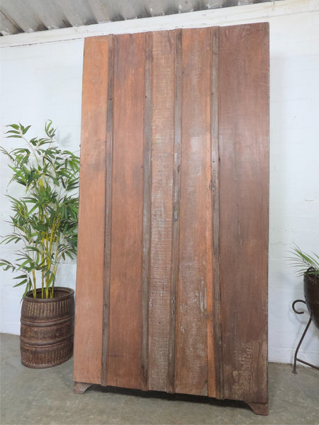 Vintage Reclaimed  Indian Solid Wooden Kitchen Cabinet Cupboard Armoire Wardrobe