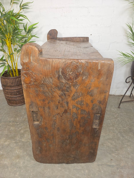 Vintage Rustic Primitive Himalayan Himachal Wooden Trunk Chest Blanket Box