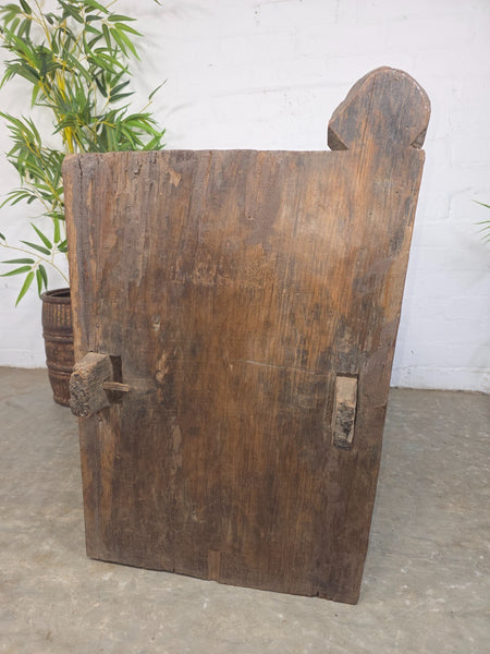 Vintage Rustic Primitive Himalayan Himachal Wooden Trunk Chest Blanket Box