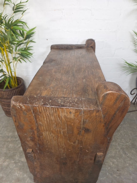 Vintage Rustic Primitive Himalayan Himachal Wooden Trunk Chest Blanket Box