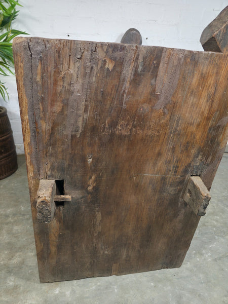Vintage Rustic Primitive Himalayan Himachal Wooden Trunk Chest Blanket Box