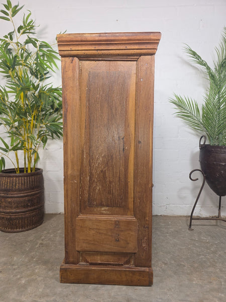 Vintage Indian Hand Carved Solid Wooden Bookcase Shelves