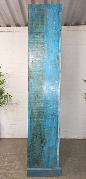 Vintage Reclaimed Indian Glazed Wooden Free Standing Kitchen Drinks Cabinet