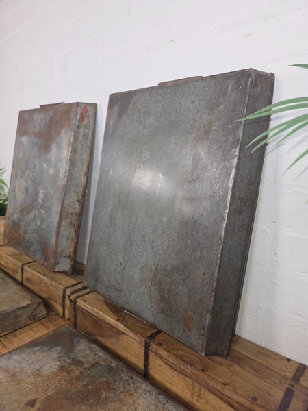 Large Rectangular Industrial Vintage Rustic Galvanised Metal Plant Potting Tray