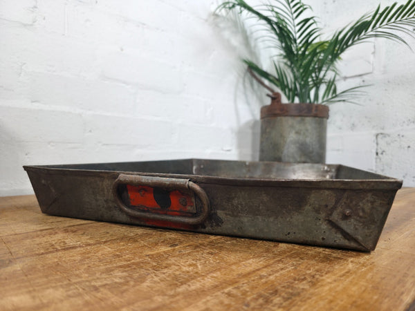 Large Rectangular Industrial Vintage Rustic Galvanised Metal Plant Potting Tray